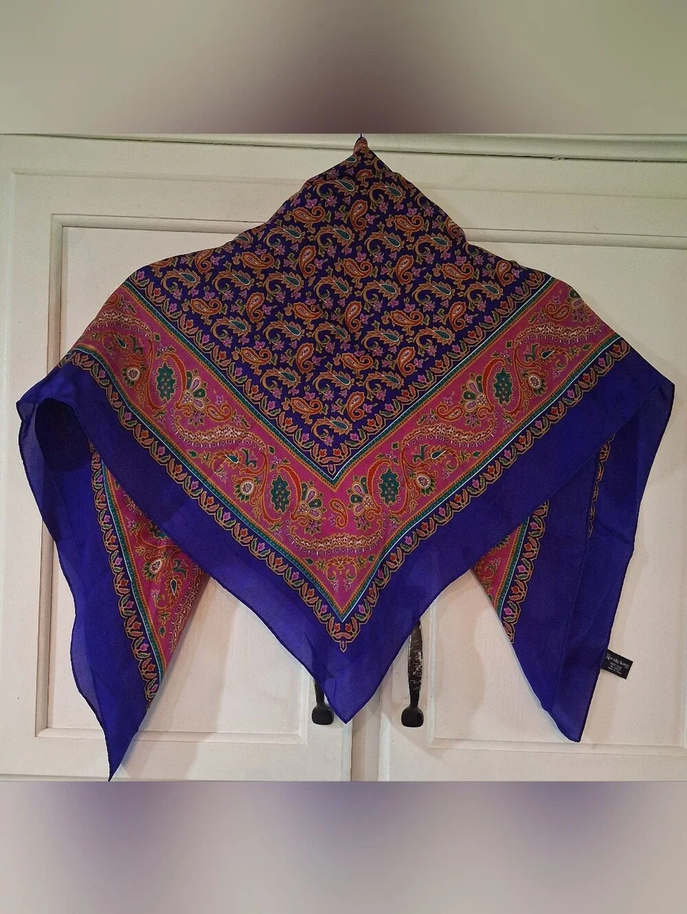 The Specialty House Vintage 100% Pure Silk Square Scarf 31x31